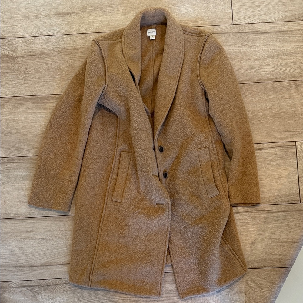 J. Crew Camel Wool Trench Coat
